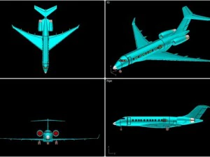 bombardier global 5000 executive jet solid 3D Model