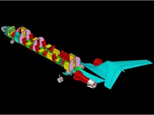 bombardier global 5000 executive jet solid 3D Model