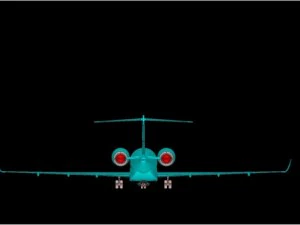 bombardier global 5000 executive jet solid 3D Model