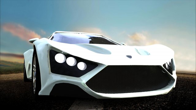zenvo st1 3D Модель .c4d .max .obj .3ds .fbx .stl .blend 