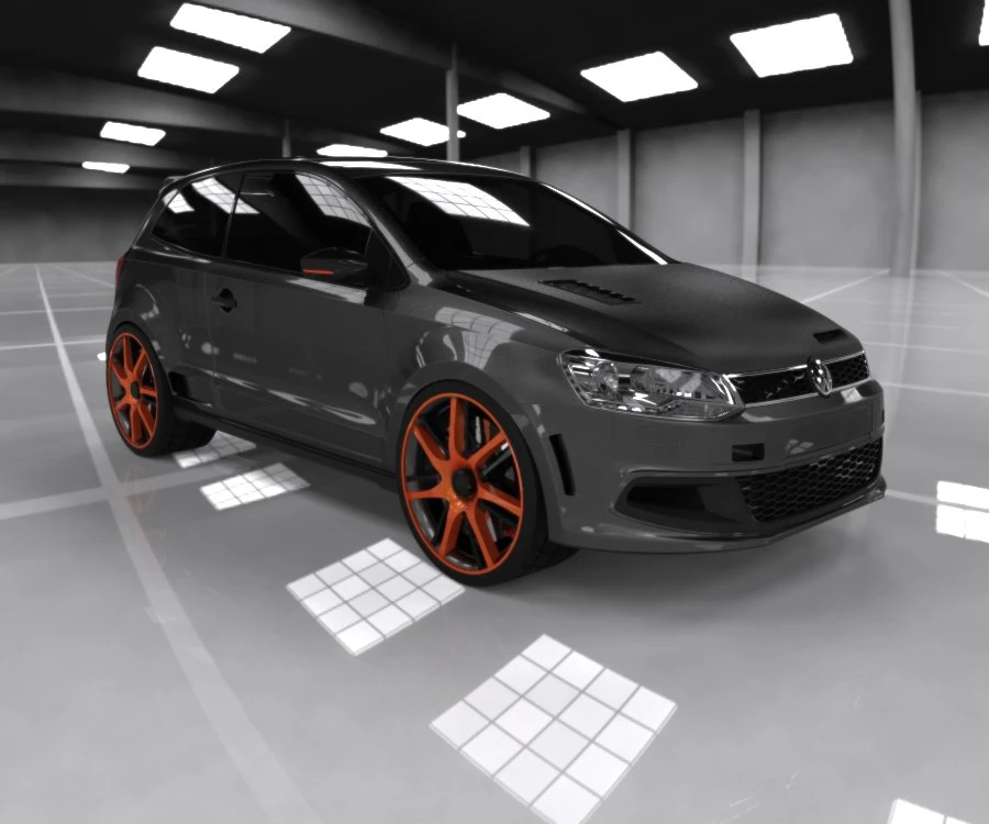 vw polo r 3D Model .c4d .max .obj .3ds .fbx .stl .blend 