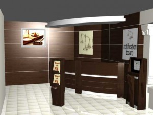 counter in public place Model 3D