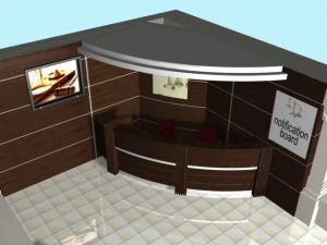 counter in public place 3D Model