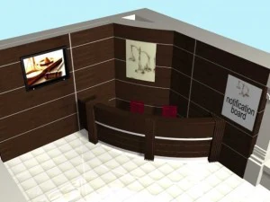 counter in public place 3D Model