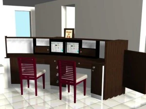 counter in public place 3D Model