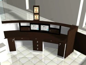 counter in public place 3D Model