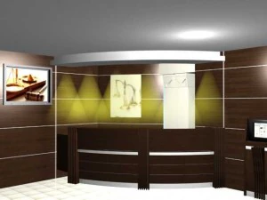 counter in public place 3D Model