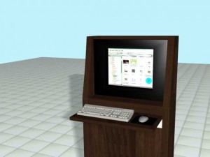 counter in public place Modelo 3D