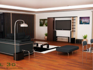 sofa and pillows 3D Model