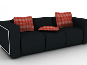 sofa and pillows 3D Model