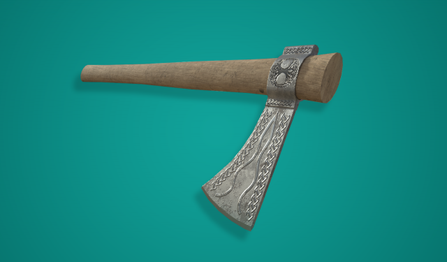 celtic axe 3D Model .c4d .max .obj .3ds .fbx .stl .blend 