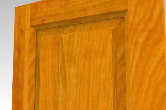 cherry wooden door 3D Model .c4d .max .obj .3ds .fbx .stl .blend 
