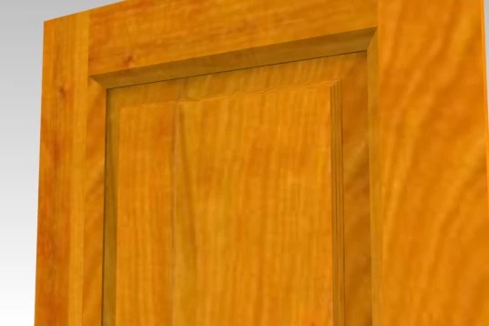 cherry wooden door 3D Model .c4d .max .obj .3ds .fbx .stl .blend