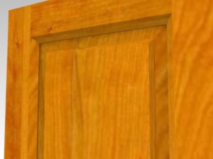 cherry wooden door Model 3D