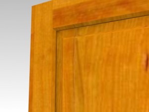 cherry wood door Model 3D