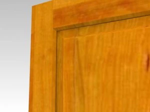 puerta de madera de cerezo Modelo 3D