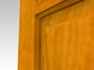 wood cherry door Model 3D