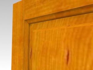 wood cherry door Model 3D