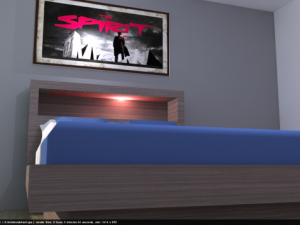 walnut bed 3D 모델