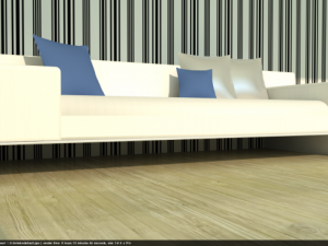 striped sofa Model 3D