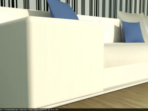 striped sofa 3D Model
