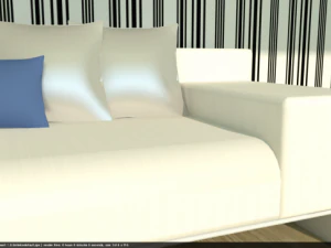 striped sofa 3D Model
