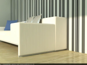 striped sofa 3D Model