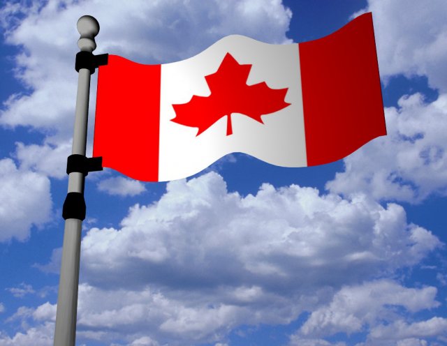 canadian flag 3D Model .c4d .max .obj .3ds .fbx .stl .blend 