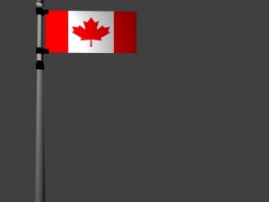 canadian flag 3D Model