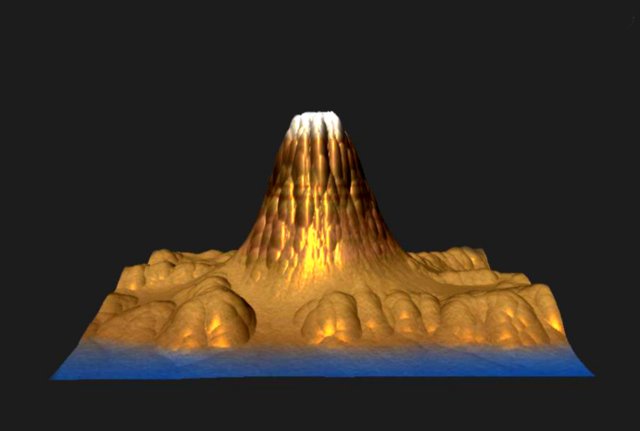 volcano model or heightmap 3D Model .c4d .max .obj .3ds .fbx .stl .blend 
