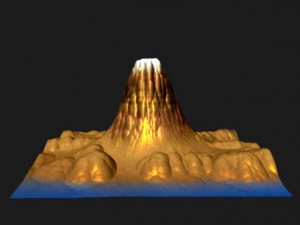 volcano model or heightmap 3D Model