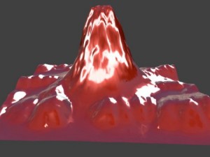volcano model or heightmap 3D Model
