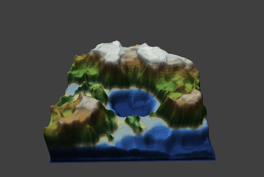 mountains model or heightmap 3D Model .c4d .max .obj .3ds .fbx .stl .blend