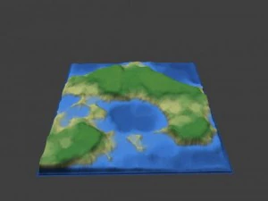 модель островів або карта висот 3D Модель