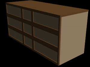 a curbstone under the tv 3D Model