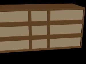 a curbstone under the tv 3D Model