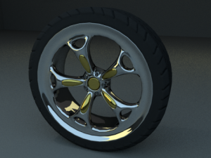 tire golden flower 3D-Modell