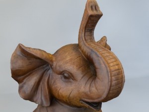 high and low resolution wood elephant statue 3Dモデル