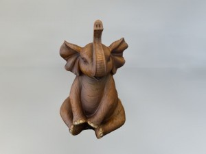 high and low resolution wood elephant statue 3Dモデル