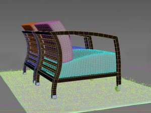 stua malena chair all scene setup 3D Model