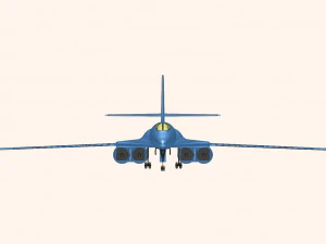 B-1B Strategic Aircraft Solid Assembly Model 3D Model