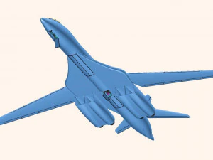 B-1B Strategic Aircraft Solid Assembly Model 3D Model
