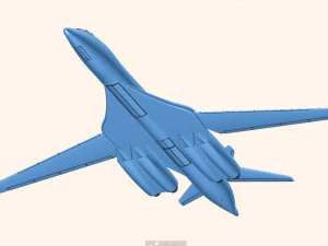 B-1B Strategic Aircraft Solid Assembly Model 3D Model