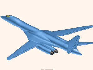B-1B Strategic Aircraft Solid Assembly Model 3D Model
