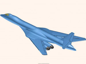 B-1B Strategic Aircraft Solid Assembly Model 3D Model
