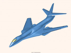 B-1B Strategic Aircraft Solid Assembly Model 3D Model