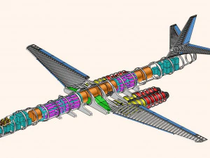 B-1B Strategic Aircraft Solid Assembly Model 3D Model