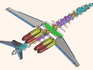 B-1B Strategic Aircraft Solid Assembly Model 3D Model