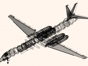 B-1B Strategic Aircraft Solid Assembly Model 3D Model