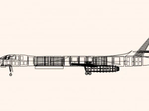 B-1B Strategic Aircraft Solid Assembly Model 3D Model